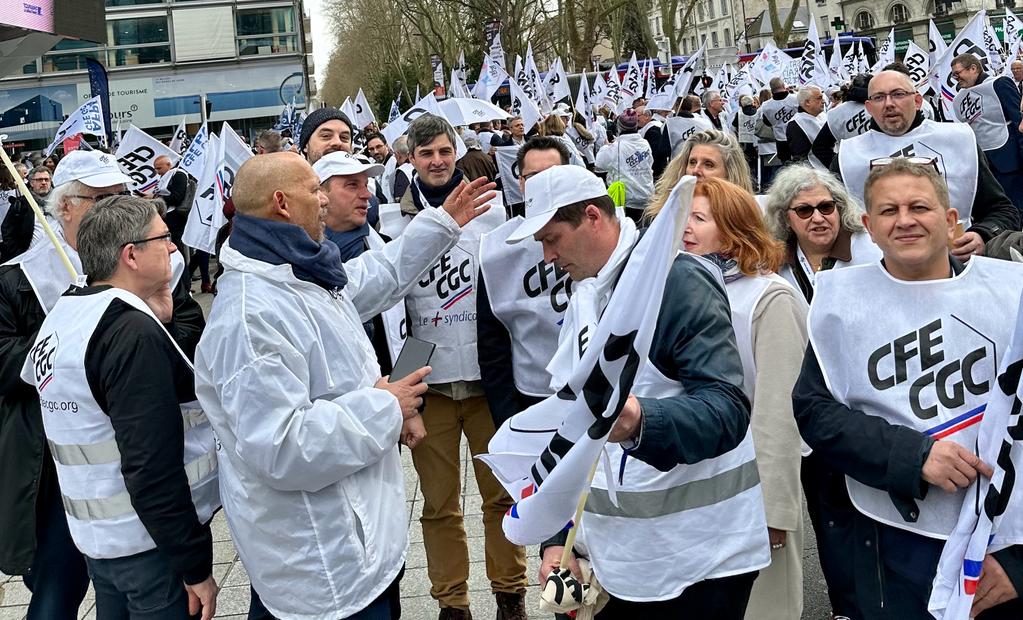 Retraites : la FIECI CFE-CGC en manifestation à  Paris et ailleurs. Photos de la manifestation du 6 juin à Paris.  De Chartres le 28 mars.